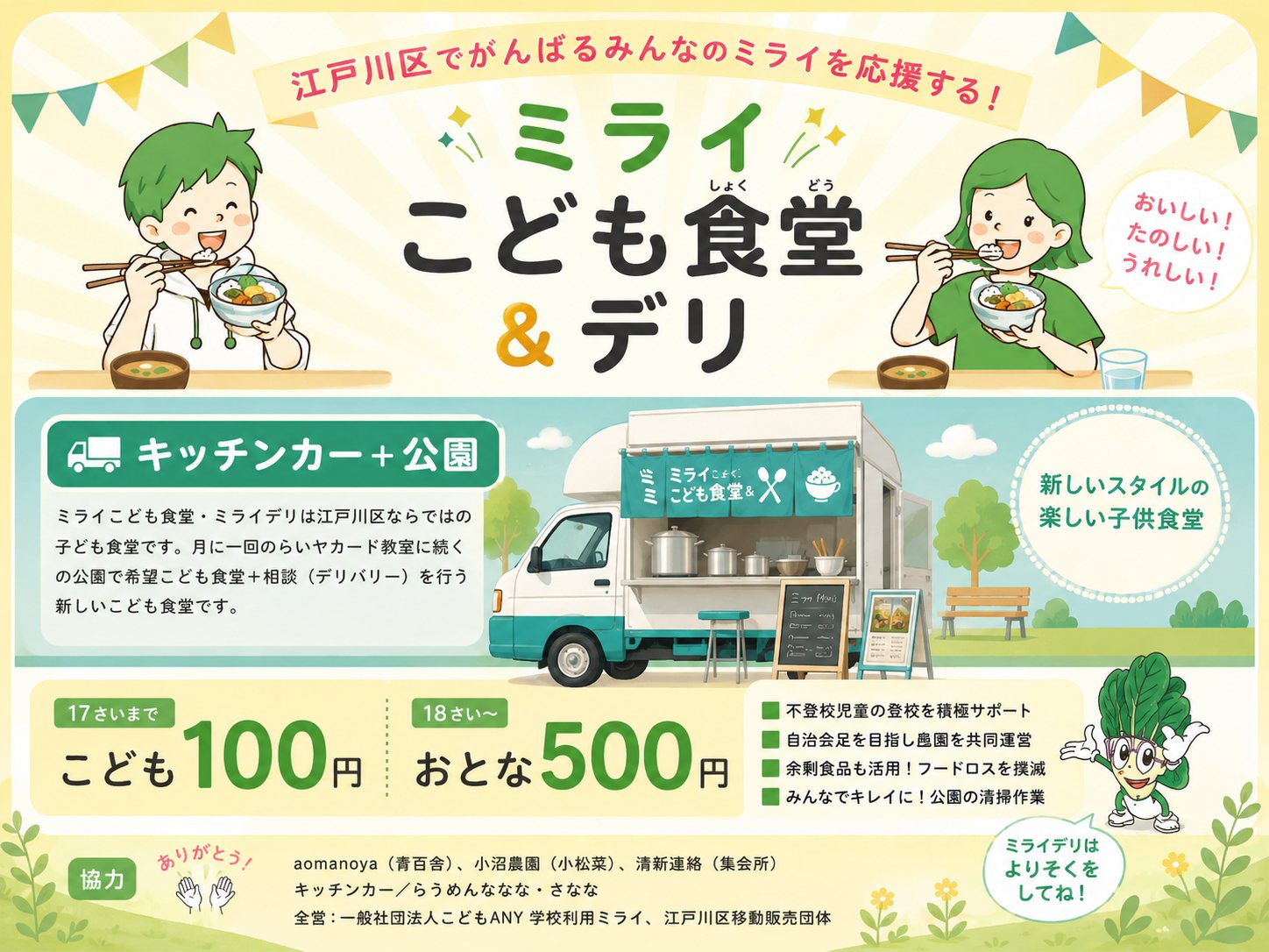 ミライこども食堂＆デリの様子